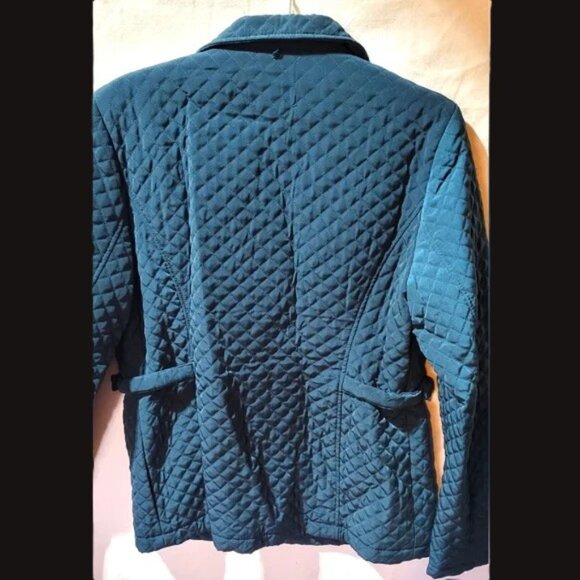 St John's Bay Green quilted jacket size Large - Picture 2 of 5